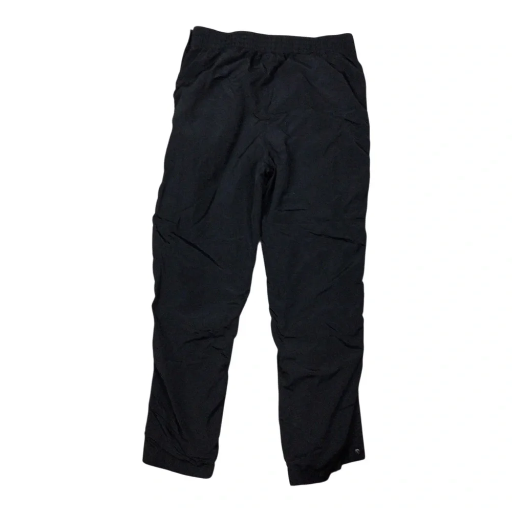 Mitchell & Ness Black Track Pants White Blue Black Side Stripes Snap Legs Large